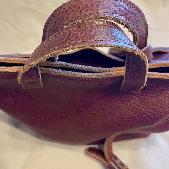 Portland Leather Crossbody Mini in Nutmeg with Leather Tassel - Picture 9 of 13